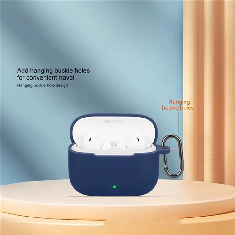 Чехол для наушников Oppo Enco Air4i с силиконовой защитой и антипотеряйкой для Bluetooth-гарнитуры - темно-зеленый