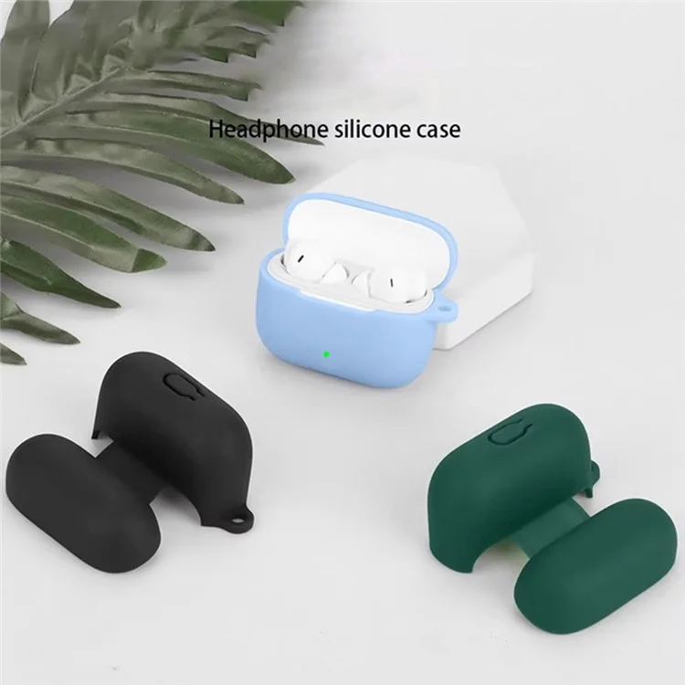 Чехол для наушников Oppo Enco Air4i с силиконовой защитой и антипотеряйкой для Bluetooth-гарнитуры - темно-зеленый