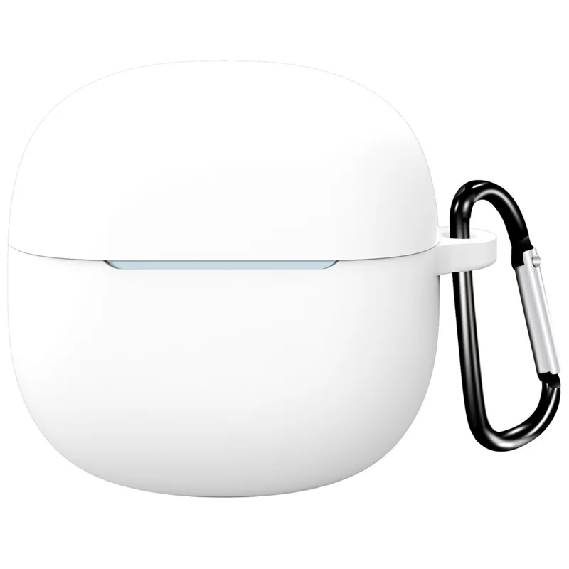 Etui ochronne na Xiaomi Redmi Buds 6 Lite, elastyczna obudowa z silikonu z haczykiem, kompatybilne z Bluetooth, kolor biały