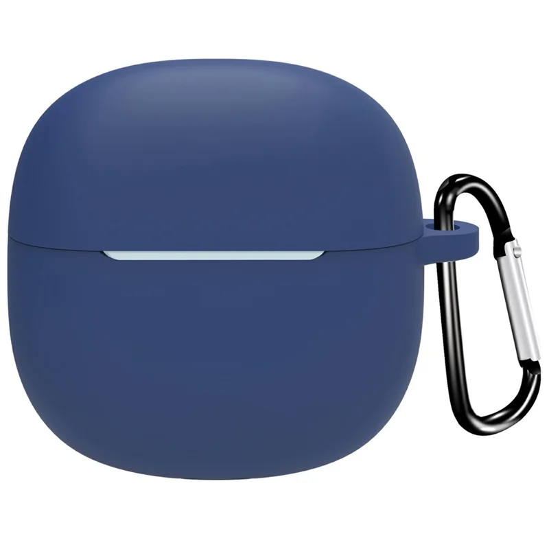 For Xiaomi Redmi Buds 6 Lite Protective Case Bluetooth-Compatible Earbuds Silicone Cover with Hook - Dark Blue