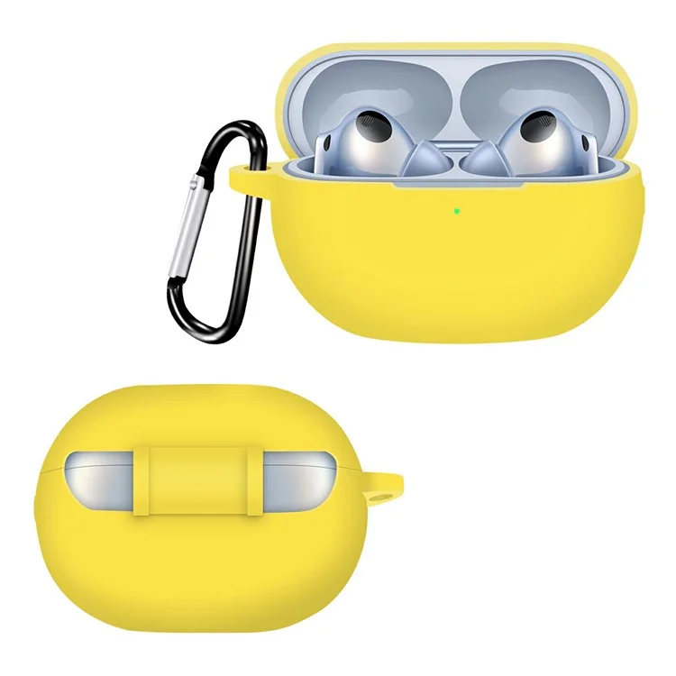 Für Huawei FreeBuds Pro 4 Schutzhülle Bluetooth-kompatible Ohrhörer Silikon-Hülle mit Haken - Gelb