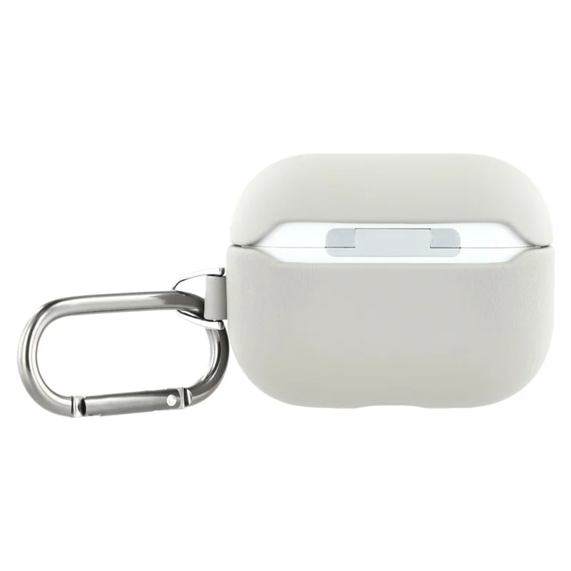 X-LEVEL For AirPods 4 Silicone Case Wireless Earbuds Protective Cover Full Protection with Metal Hook - Grey