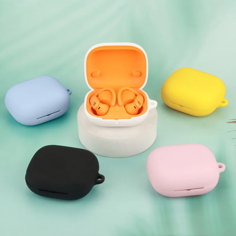 Für Beats Powerbeats Pro 2 Silikon-Hülle Bluetooth-kompatible Kopfhörer Kratzfeste Schutzhülle - Schwarz