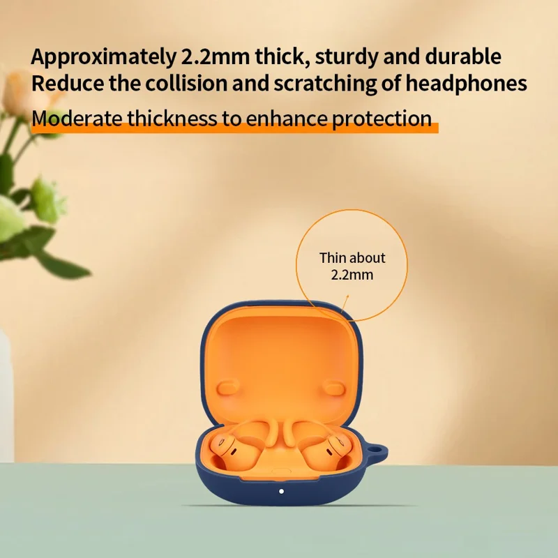 For Beats Powerbeats Pro 2 Silicone Case Bluetooth-compatible Earphone Anti-scratch Protective Cover - Red