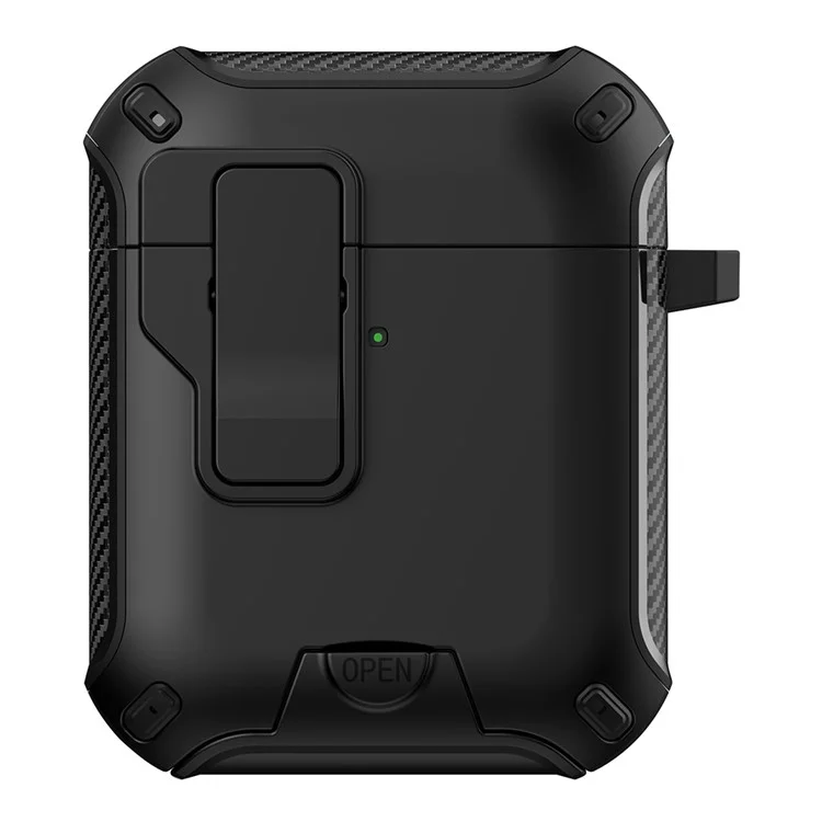 Magnetic Earphone Cover For Apple AirPods with Wireless Charging Case (2019)  /  AirPods with Charging Case (2019)  /  (2016) - Black