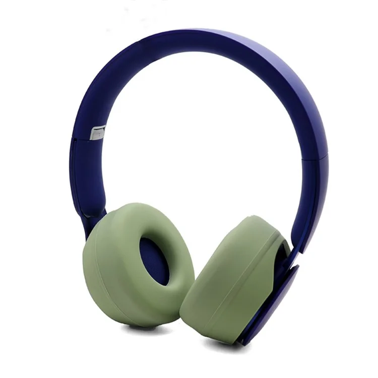 1 Pair Silicone Cushion Protective Cover Ear Pads for Beats Solo Pro Bluetooth-compatible Headphone - White