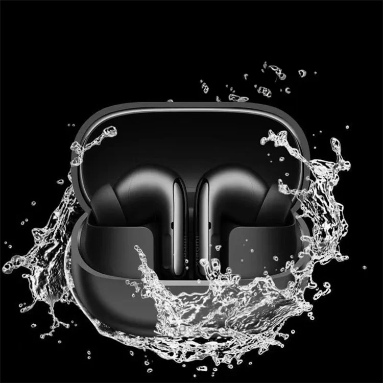 Cover in silicone grigio per Xiaomi Redmi Buds 5 Pro, custodia protettiva antigraffio per cuffie wireless con moschettone