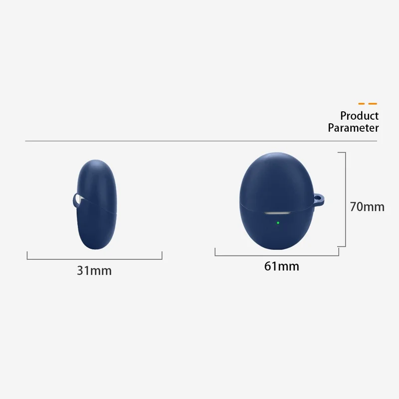 For Huawei FreeBuds 6 Silicone Case Wireless Earphones Protective Cover with Anti-Lost Buckle - Red