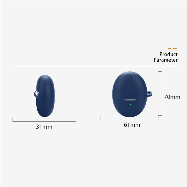 Cover in silicone per Huawei FreeBuds 6 Custodia per cuffie wireless con fibbia anti-smarrimento - Viola