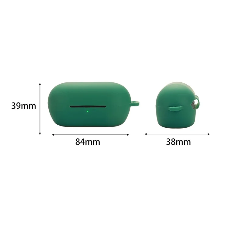 Funda de silicona para Sony WF-C710N, auriculares inalámbricos con hebilla antivío - Verde oscuro