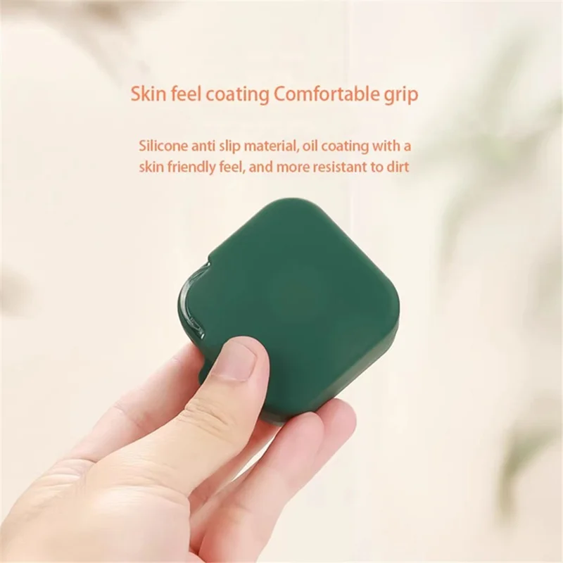 For CMF Buds 2 Silicone Case Wireless Earphones Protective Cover with Anti-Lost Buckle - Blackish Green