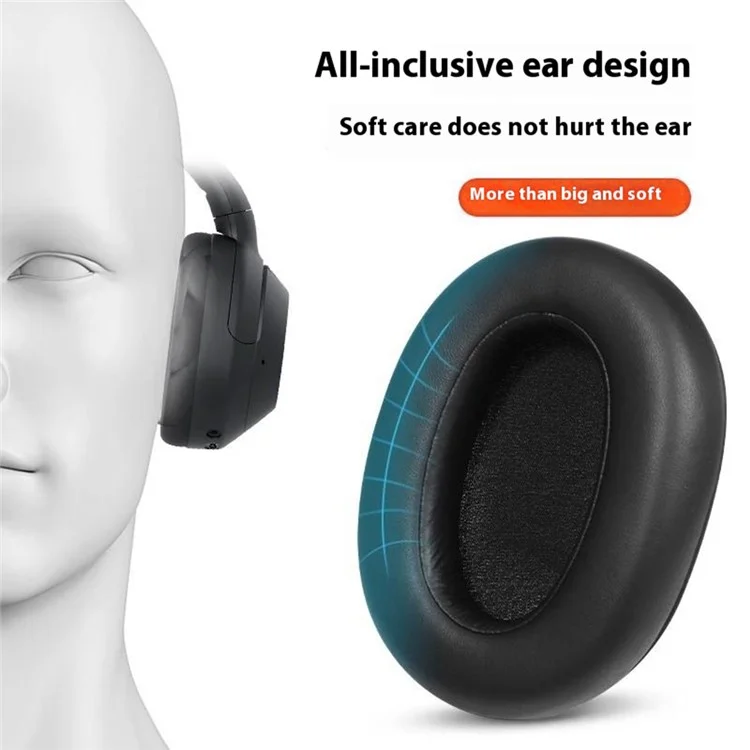 1 Par de Almofadas de Ouvido de Reposição para Sony WH-ULT900N / ULT WEAR Fones de Ouvido Sem Fio - Preto