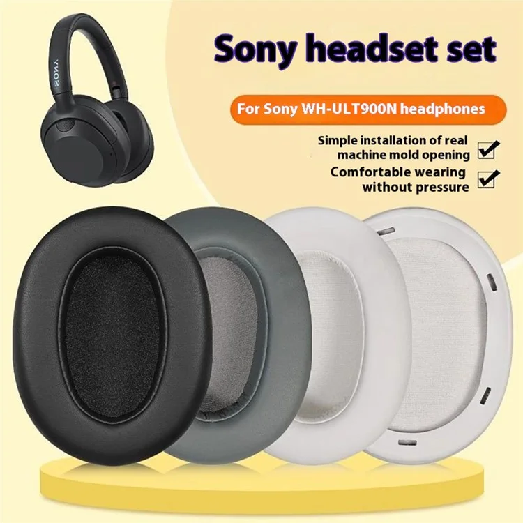1 Par de Almofadas de Ouvido de Reposição para Sony WH-ULT900N / ULT WEAR Fones de Ouvido Sem Fio - Preto