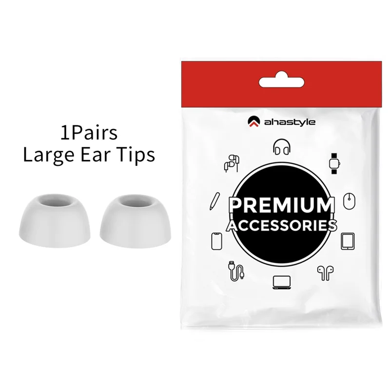 AHASTYLE PT168-B2 1 Pair For Samsung Galaxy Buds2 Pro Silicone Ear Tips Replacement Earphone Caps - White / S