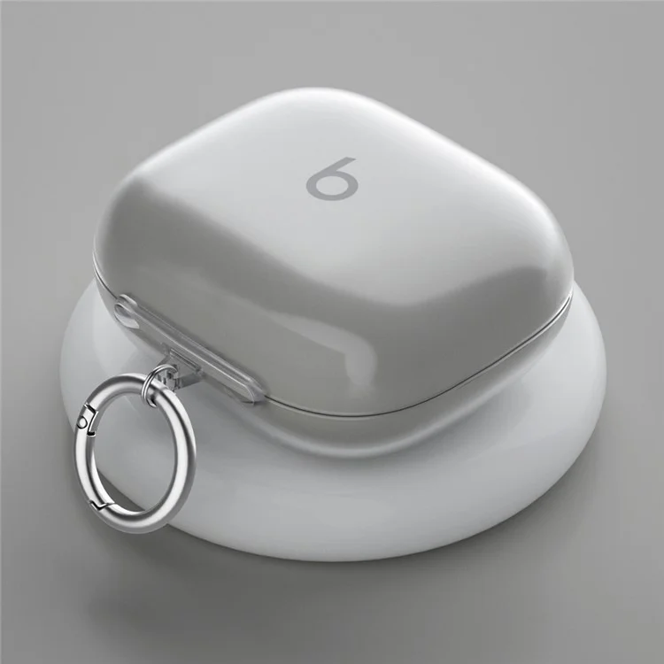 Für Beats Powerbeats Pro 2 Hülle TPU Kabellose Kopfhörer-Schutzhülle mit Karabiner - Transparent