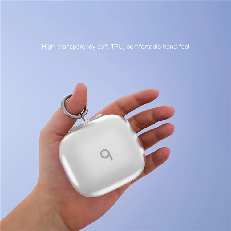 Für Beats Powerbeats Pro 2 Hülle TPU Kabellose Kopfhörer-Schutzhülle mit Karabiner - Transparent
