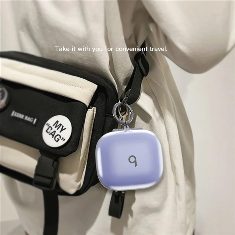 Für Beats Powerbeats Pro 2 Hülle TPU Kabellose Kopfhörer-Schutzhülle mit Karabiner - Transparent