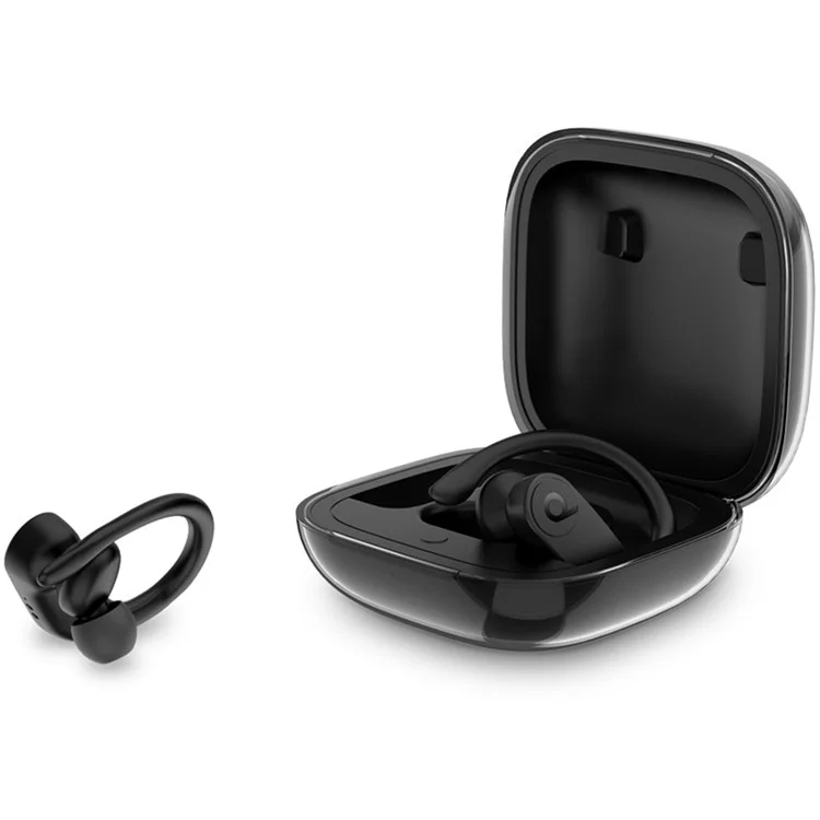 Für Beats Powerbeats Pro 2 Hülle TPU Kabellose Kopfhörer-Schutzhülle mit Karabiner - Transparent