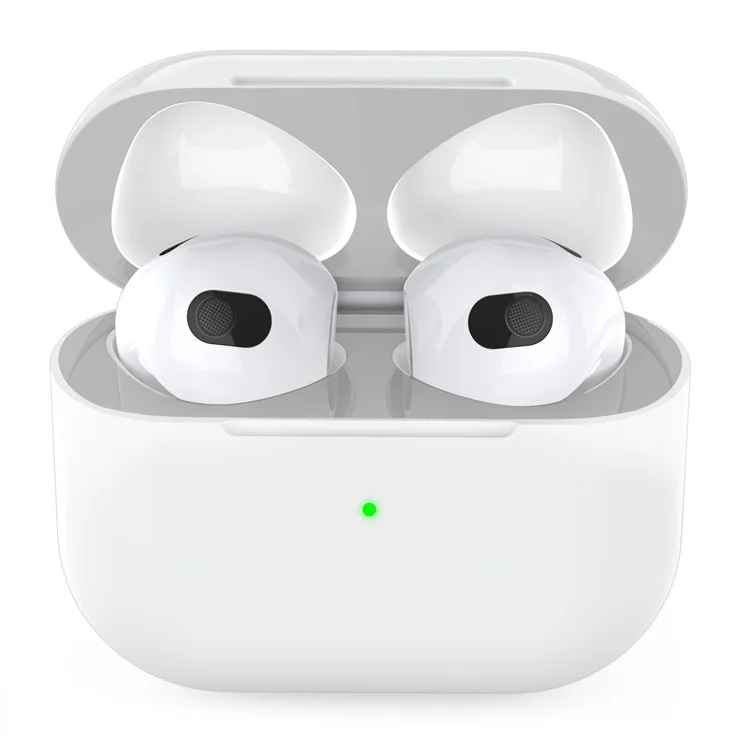 AHASTYLE PT68 2 PCS Autocollant en métal nickelé pour AirPods 4, Film de protection ultra fin contre la poussière - Argent