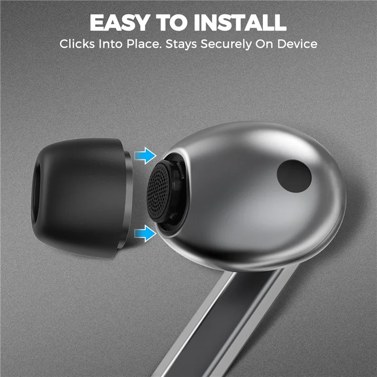 AHASTYLE WG168 3 Pares de Pontas de Ouvido de Silicone para Samsung Galaxy Buds3 Pro Fones de Ouvido Bluetooth, Tamanho: P + M + G - Preto