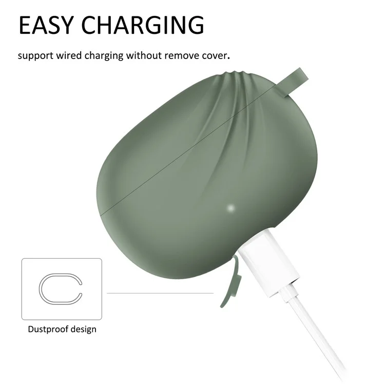 DIROSE Funda de Silicona Anti-golpes y Protectora para Auriculares Bluetooth Beats Studio Buds - Verde Medianoche