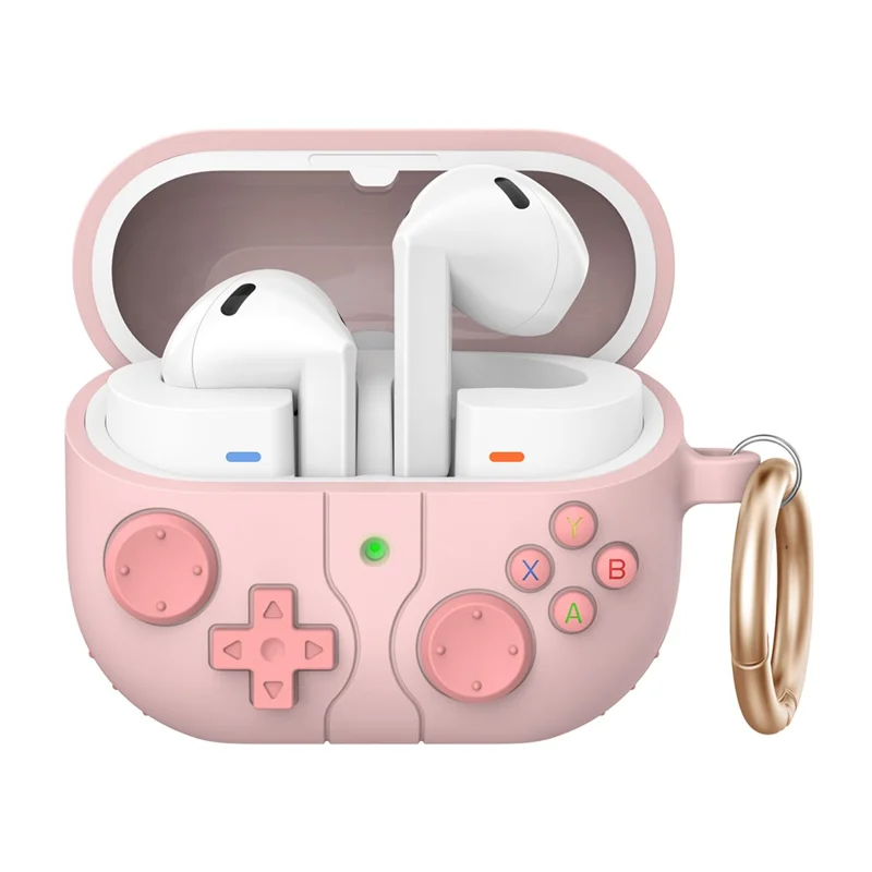 AHASTYLE WG170 Étui de protection en silicone de style dessin animé pour Samsung Galaxy Buds3 / Buds3 Pro - Rose compatible Bluetooth