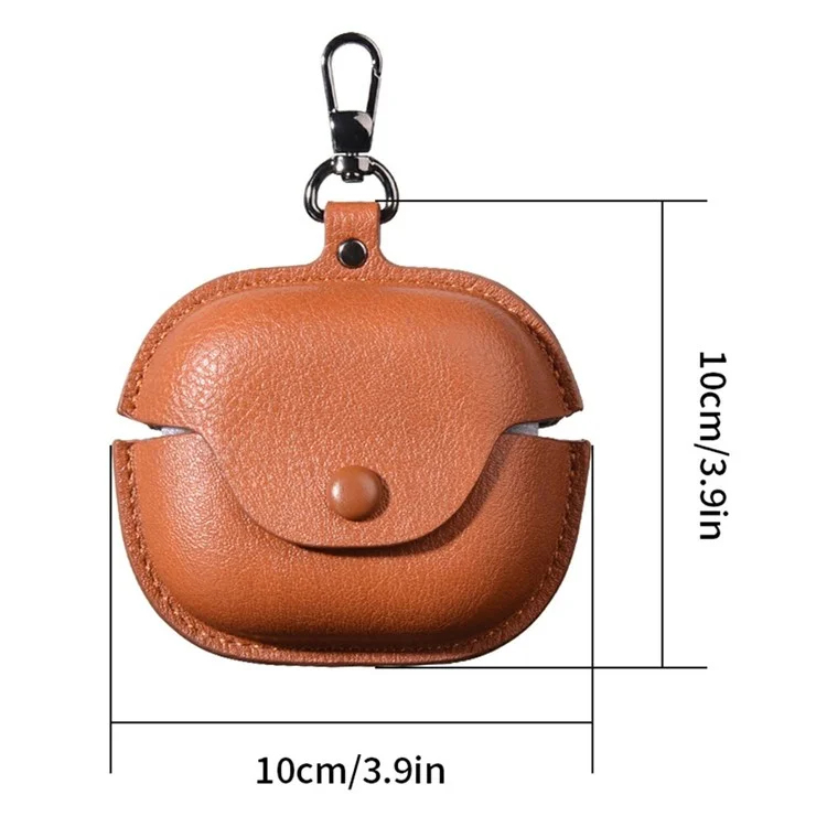 For Beats Powerbeats Pro 2 Earphone Case Business Leather + PC Protective Cover - Light Brown