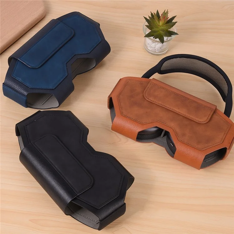 For AirPods Max Headphones Case Business Vintage Style PU Leather Protective Cover - Brown