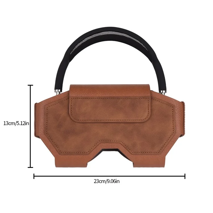 For AirPods Max Headphones Case Business Vintage Style PU Leather Protective Cover - Brown
