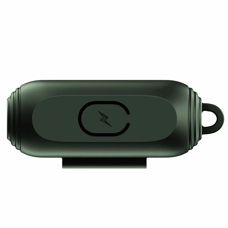 Dirose A20 Silikon + Aluminiumlegierung Scharfschütze Schutzhülle Mit Carabiner Für Apple Airpods Pro - Mitternacht Grün