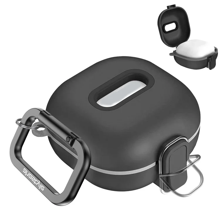 AHASTYLE WG128 Earbuds Case For Samsung Galaxy Buds Pro / Buds Live / Buds2 / Buds2 Pro / Buds FE , Switch Key TPU Protective Cover - Black