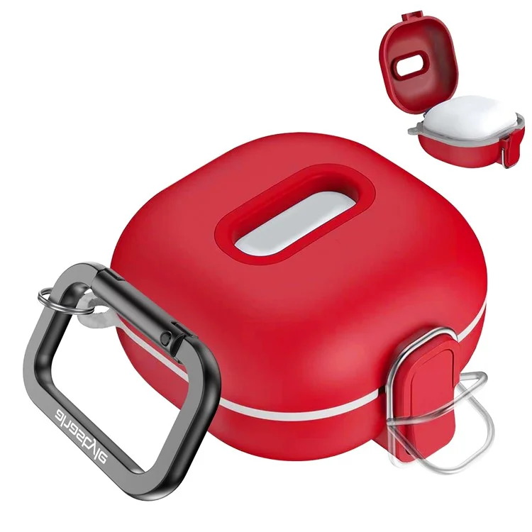 AHASTYLE WG128 Earbuds Case For Samsung Galaxy Buds Pro / Buds Live / Buds2 / Buds2 Pro / Buds FE , Switch Key TPU Protective Cover - Red