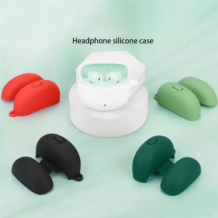 For Honor Earbuds X8 Silicone Case Wireless Earphones Protective Cover with Anti-Lost Buckle - Pink