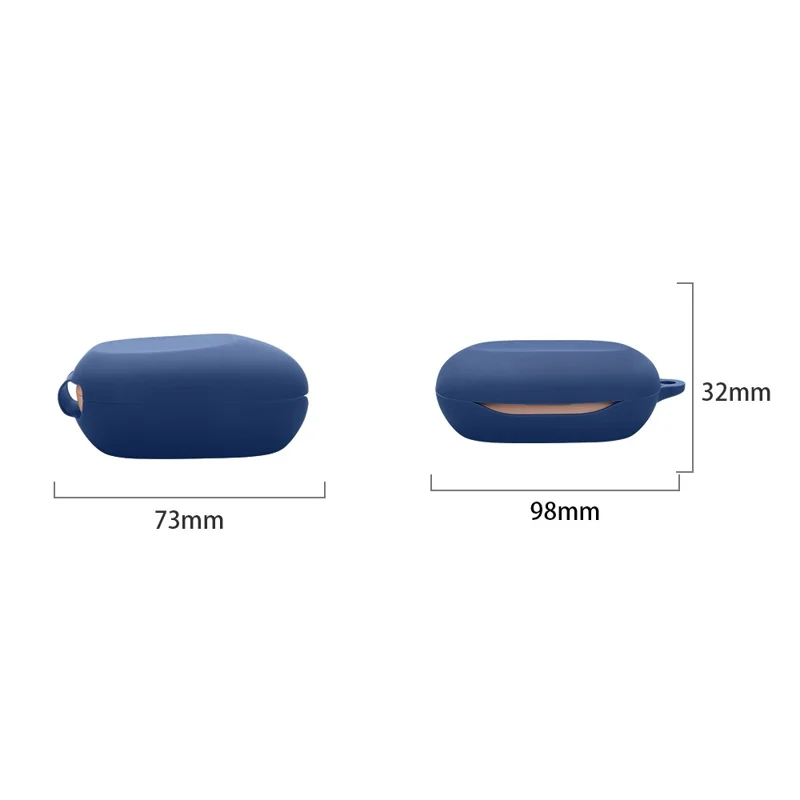 Custodia in silicone per JBL Sense Lite Auricolari wireless con fibbia anti-smarrimento - Blu scuro