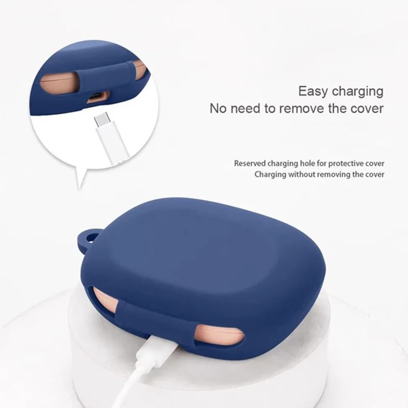 Custodia in silicone per JBL Sense Lite Auricolari wireless con fibbia anti-smarrimento - Blu scuro