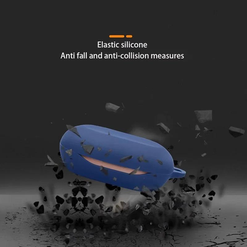 Custodia in silicone per JBL Sense Lite Auricolari wireless con fibbia anti-smarrimento - Blu scuro