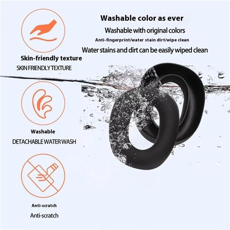 1 Paire Housse en Silicone pour Écouteurs iKF Mars Coussinets de Protection Remplacement - Gris Clair