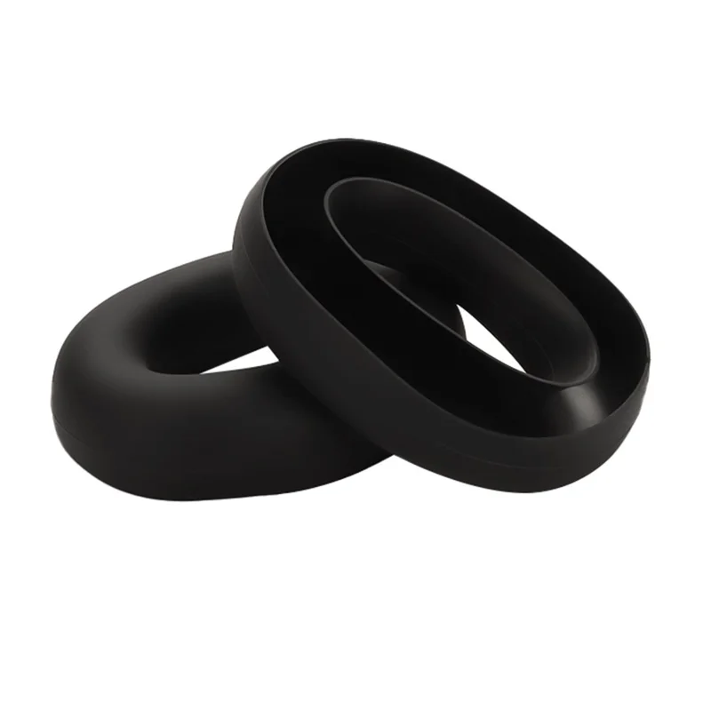 1Pair Silicone Cover for iKF Mars Headphones Earpads Protective Case Replacement Cushions - Black