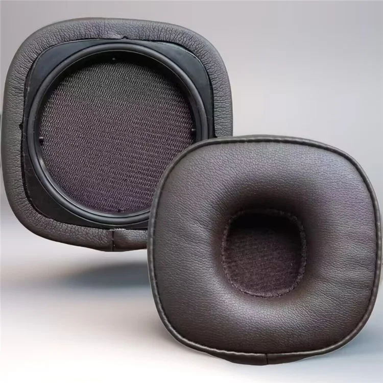 1 Par de Almohadillas de Cuero Proteico de Repuesto para Auriculares Marshall Major V - Marrón