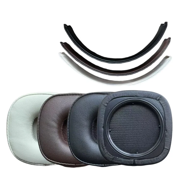 1 Par de Almohadillas de Cuero Proteico de Repuesto para Auriculares Marshall Major V - Marrón