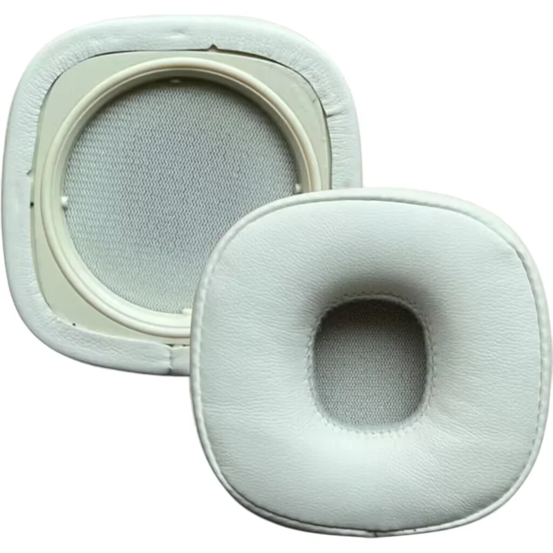 1 Pair For Marshall Major V Headphone Ear Pads Replacement Protein Leather Cushions - White