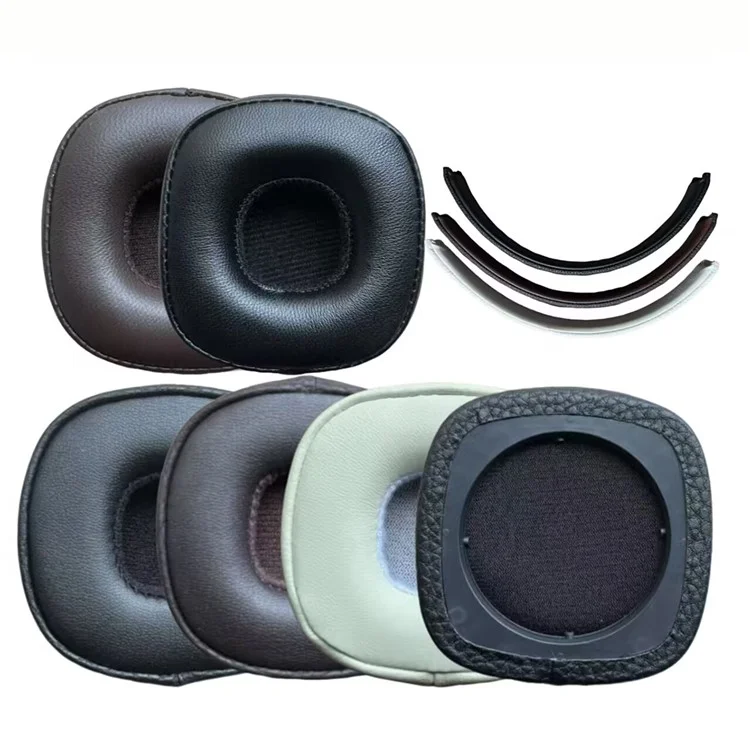 For Marshall Major V Headband Replacement Protein Leather Headphones Repair Kit - White