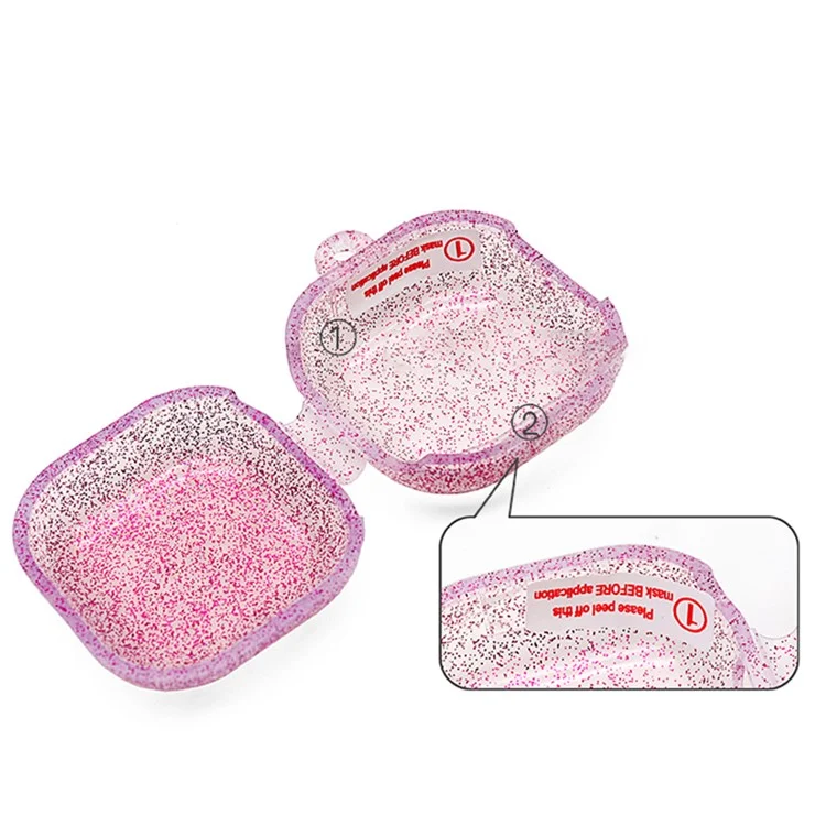 Transparent Glitter Bluetooth-compatible Earphone Silicone Protective Case Cover with Buckle for Samsung Galaxy Buds Live - Glitter Gold