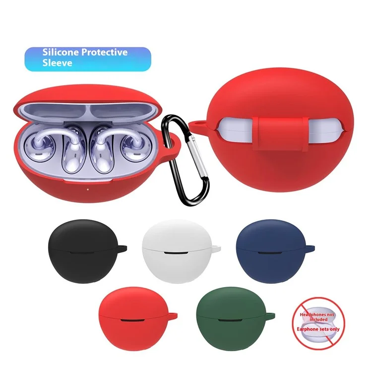 For Honor Choice LCHSE MAK-ME00 Protective Case Bluetooth-Compatible Earphones Silicone Cover with Hook - Dark Blue