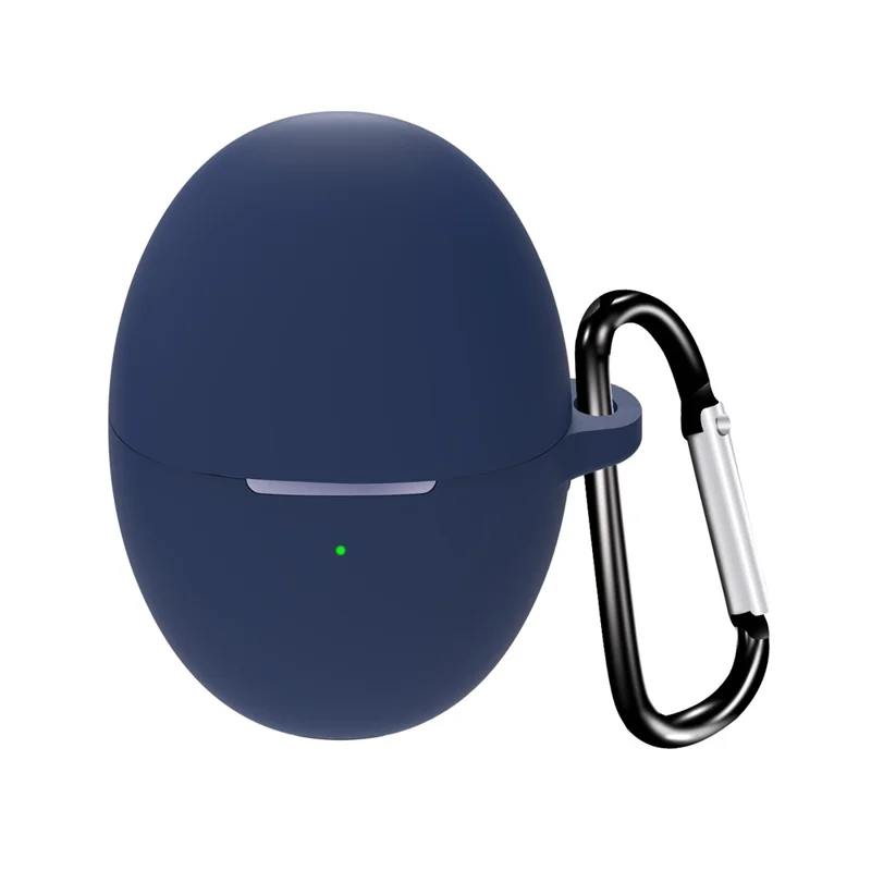 For Huawei FreeBuds 6 Protective Case Bluetooth-Compatible Earphones Silicone Cover with Hook - Dark Blue