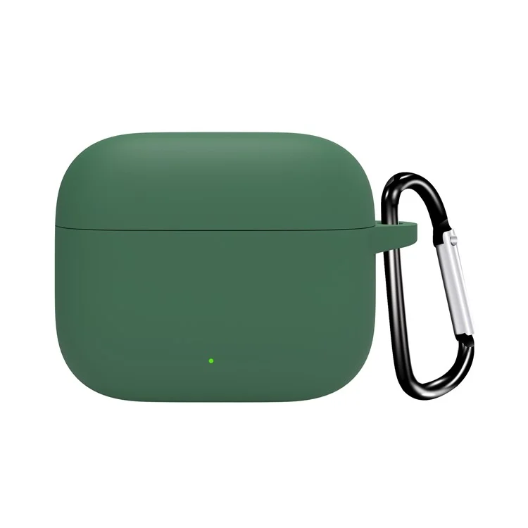 For Oppo Enco Air4i Protective Case Bluetooth-Compatible Earphones Silicone Cover with Hook - Blackish Green