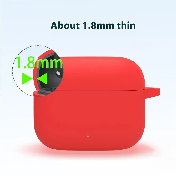 For Oppo Enco Air4i Protective Case Bluetooth-Compatible Earphones Silicone Cover with Hook - Blackish Green