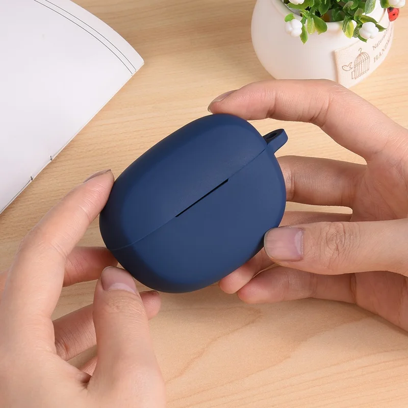 For Bose Ultra Open Earbuds Silicone Case Wireless Earphone Anti-scratch Protective Cover with Carabiner - White