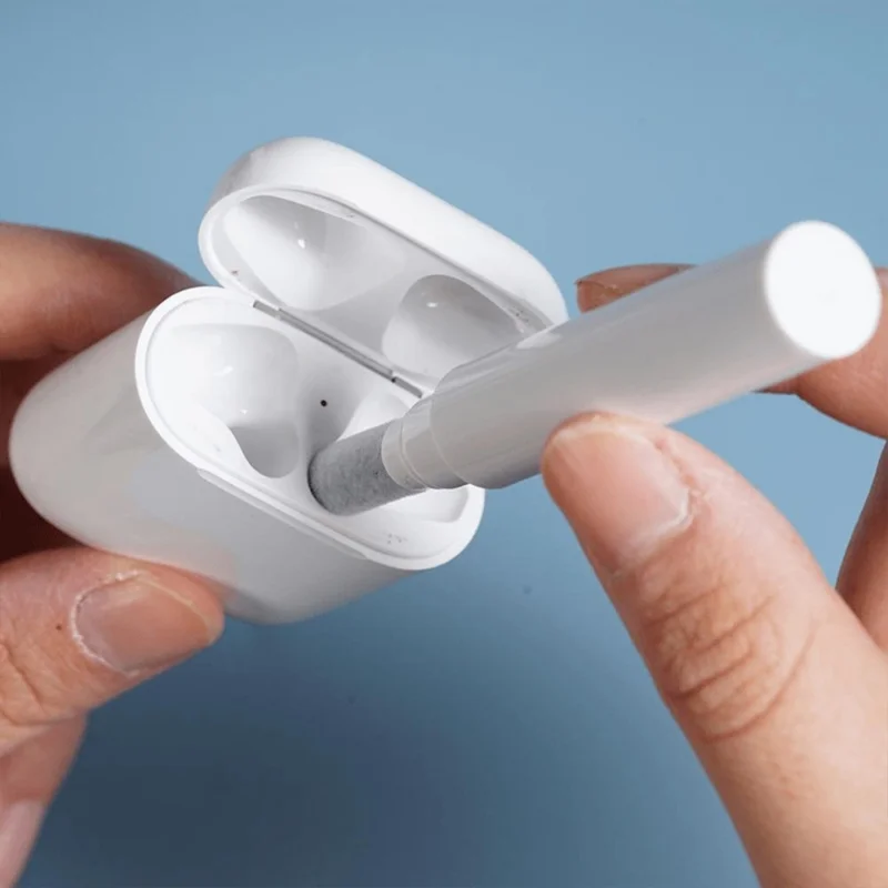 For AirPods Pro 2 Silicone Earbuds Case Soft Protective Cover No Hook with Cleaning Pen - White