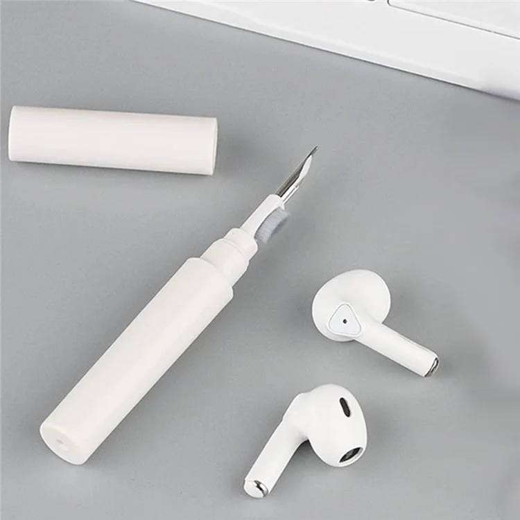 For Apple AirPods Pro Silicone Case Earphone Cover with Cleaning Pen and Hook - Red